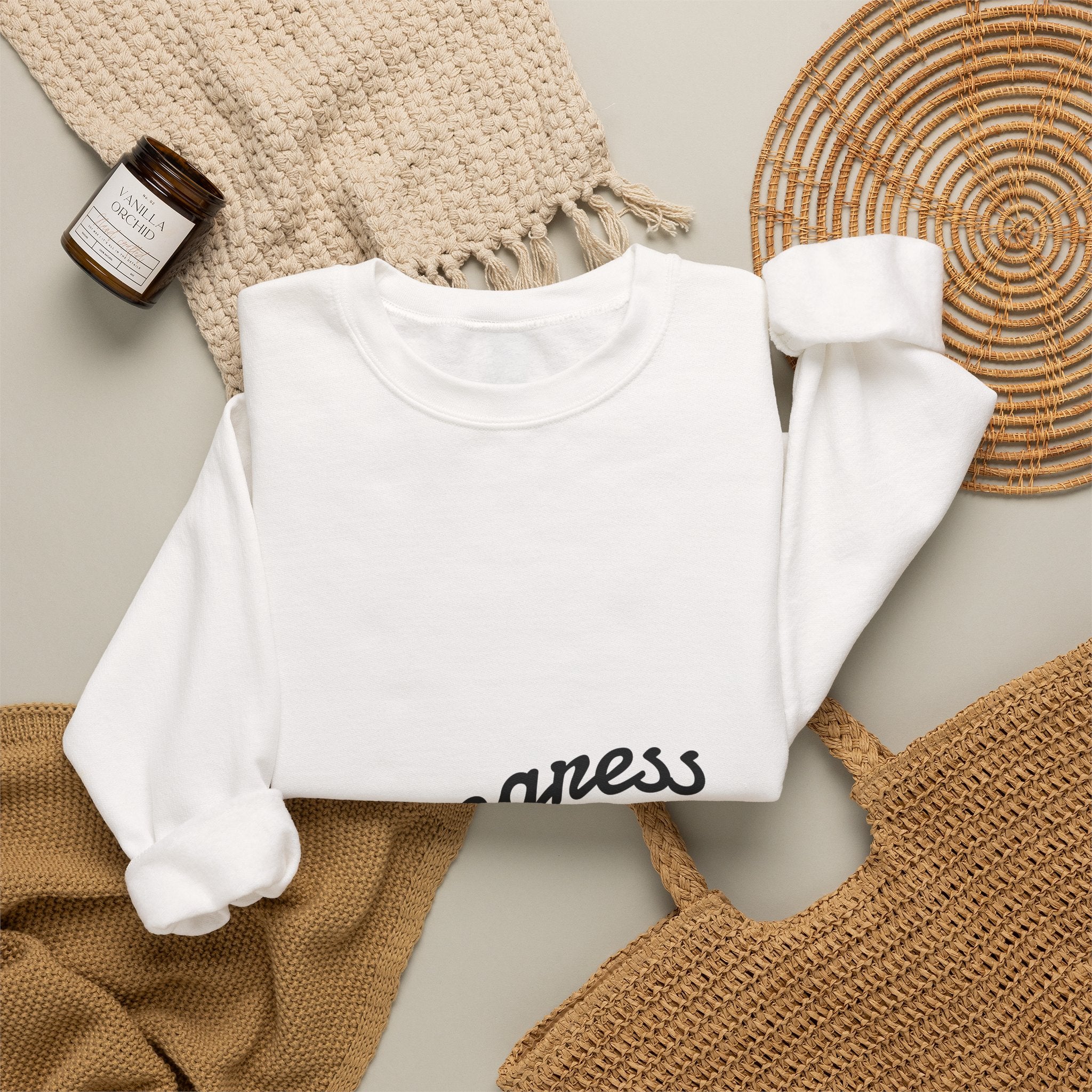Progress Over Perfection Sweatshirt — Minimal Motivational Crewneck