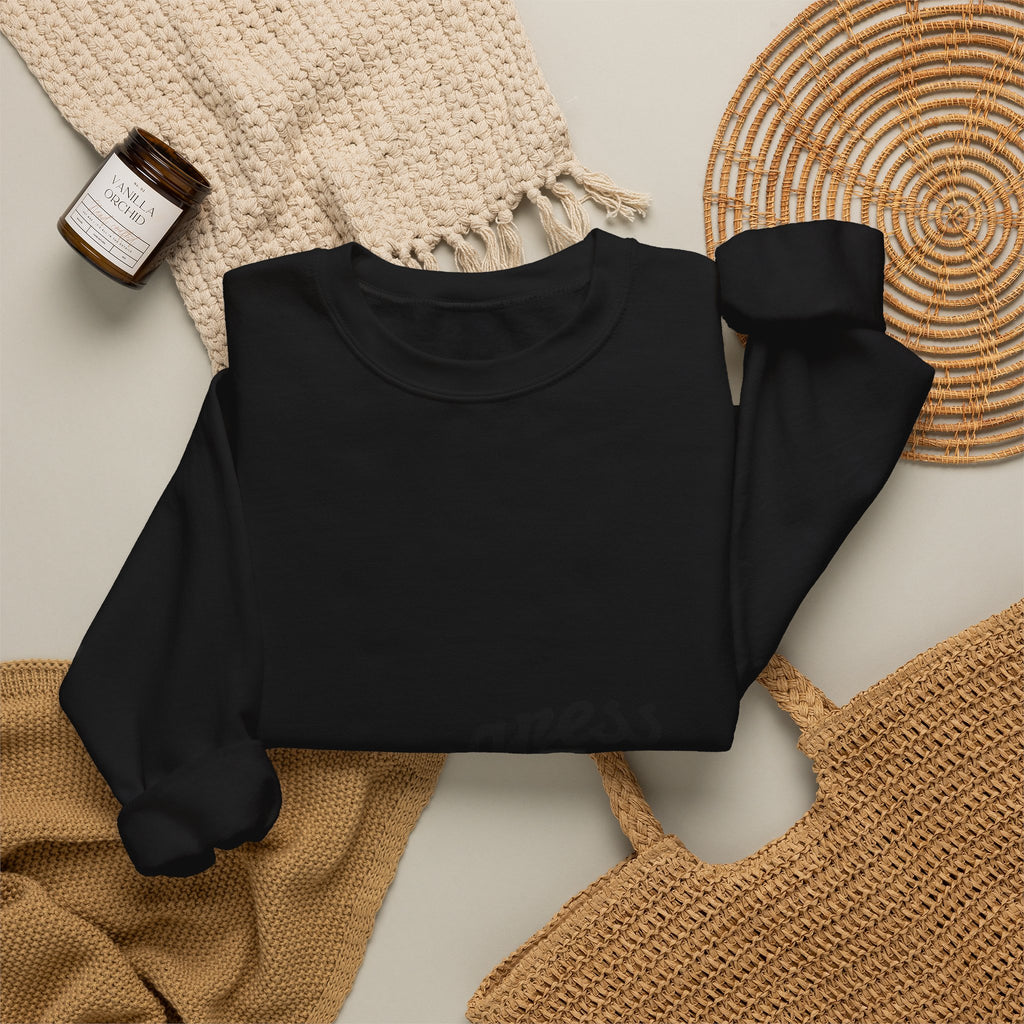 Progress Over Perfection Sweatshirt — Minimal Motivational Crewneck