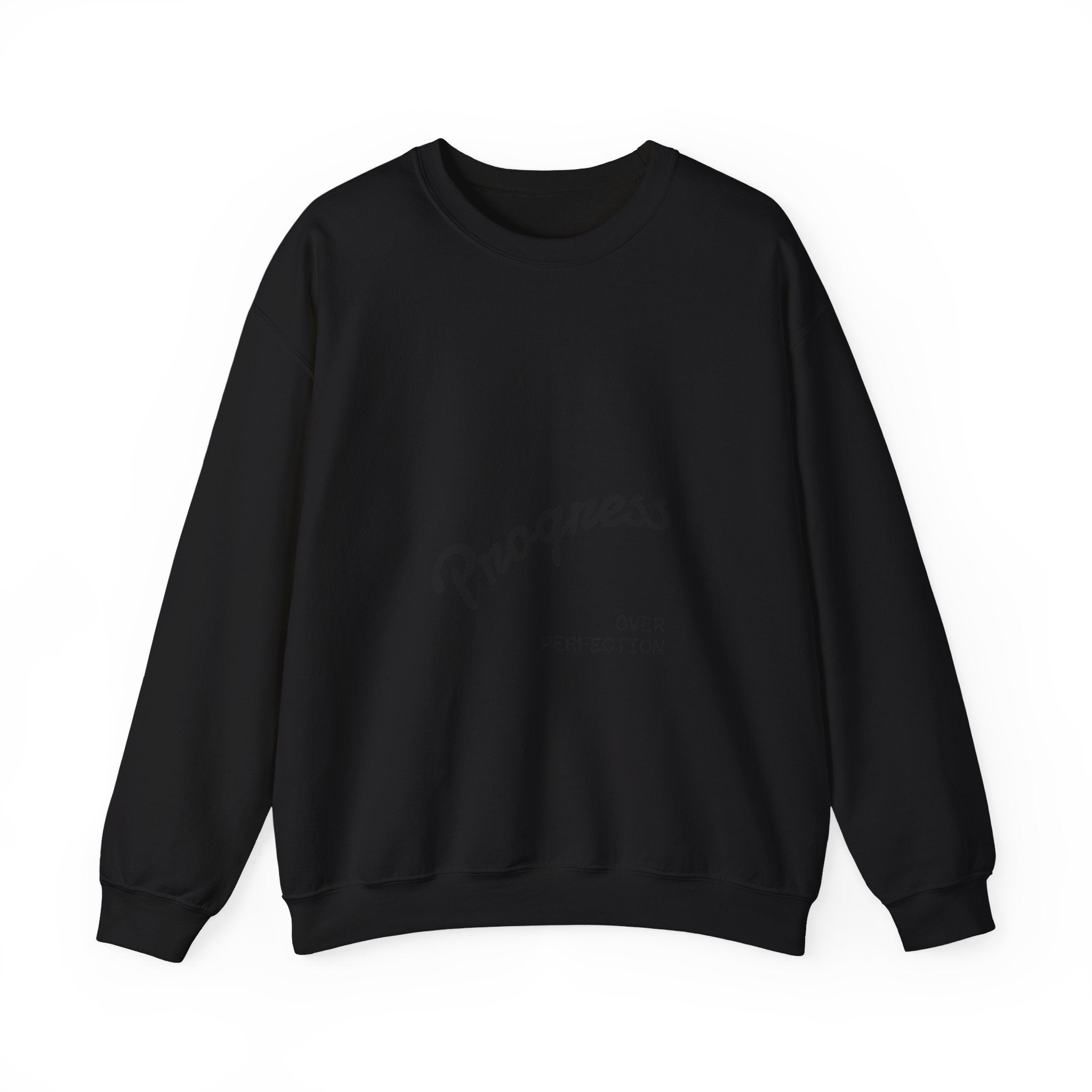 Progress Over Perfection Sweatshirt — Minimal Motivational Crewneck